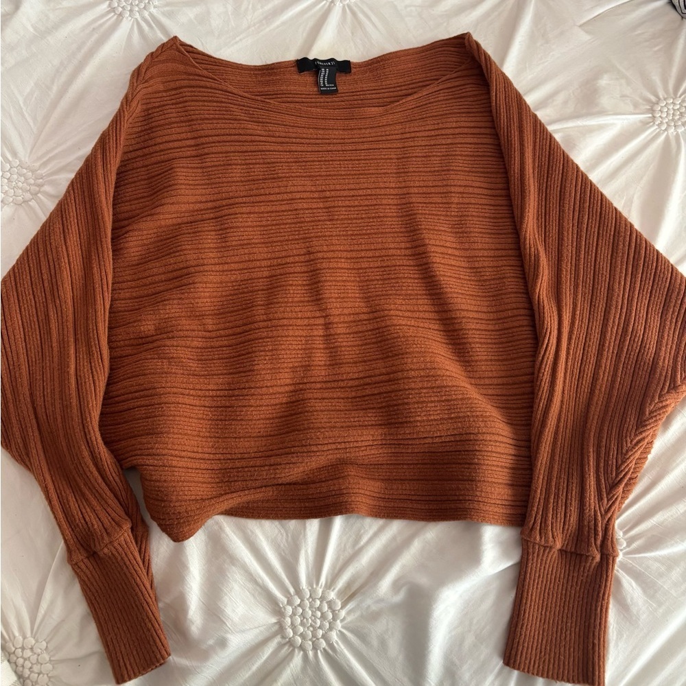 Forever 21 Women's Rust Slouchy Dolman Sweater